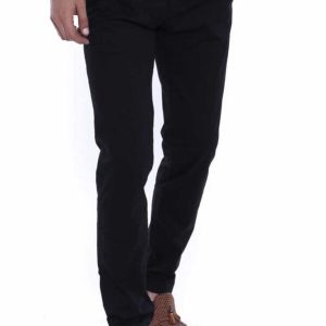 5 Pockets Patterned Black Men Pants