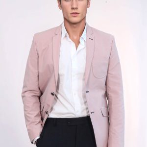 Patched Light Pink Blazer
