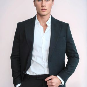 Plain Slim Fit Sport Black Men Blazer