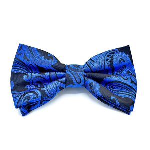 Bow Tie - Bright Blue Paisley