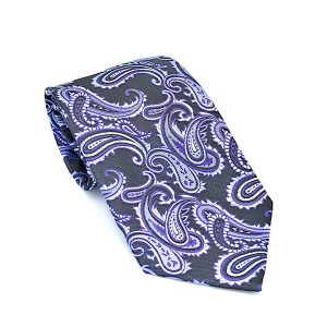 Solid Purple - Dark Purple Paisley