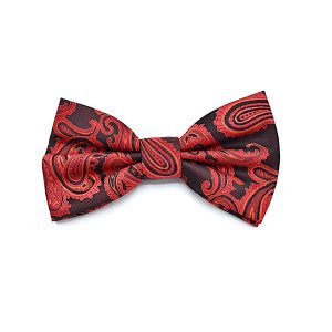 Bow Tie Red Collection - Dark Red Paisley