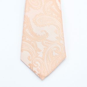 Solid Orange - Peach Paisley