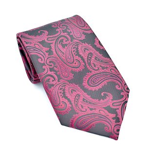 Solid Red - Dark Burgundy Paisley