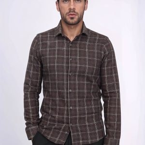 Checked Brown Men Lumberjack Shirt