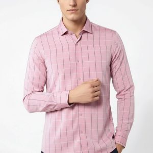 Pink Plaid Men's Shirt