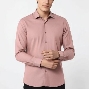 Dot Patterned Brown Shirt