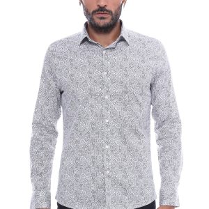 Floral Patterned Slim Fit Shirt