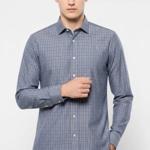 Casual Grey Plaid Shirt