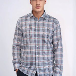 Casual Blue Plaid Shirt