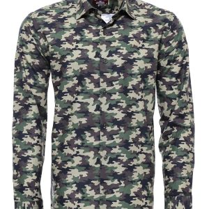 Green Camouflage Pattern Shirt