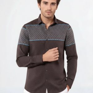 Printed Cotton Brown Shirt