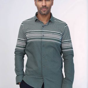 Green Diamond Patterned Shirt