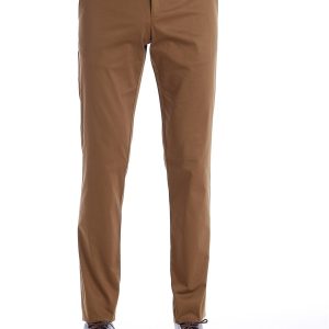 Slim Fit Plain Tan Pants