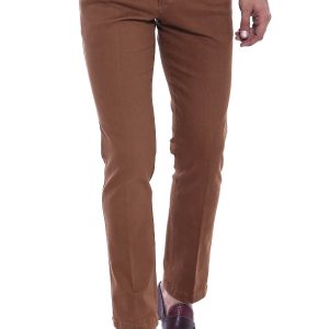 Cotton Dot Pocket Brown Men Pants