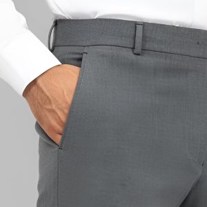 Plain Grey Men Dress Pants