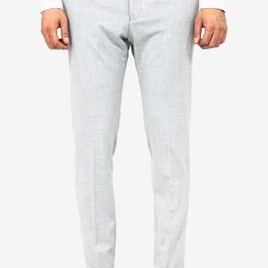 Plain Light Grey Men Dress Pants