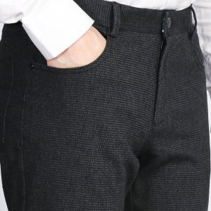 5 Pockets Cotton Black Men Pants