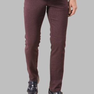 Burgundy Patterned Pants