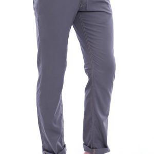 Gabardin Grey Men Pants