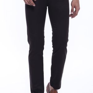 Gabardin Brown Men Pants