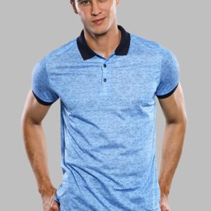 Turquoise Floral Patterned T-Shirt