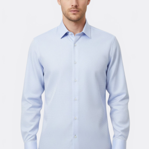 Patterned Casual Baby Blue Shirt