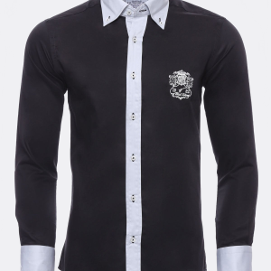 Cotton- Satin Black Men's Sport Shirt