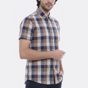 Plaid-Patterned Cotton Shirt