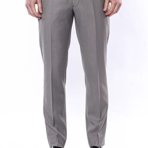Plain Beige Men Trousers