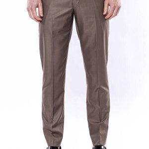 Plain Brown Men Trousers