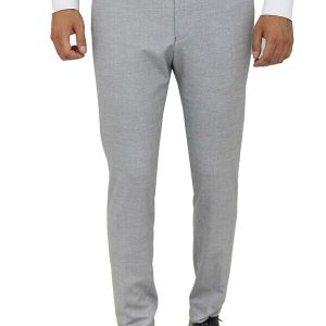 Slim Fit Patterned Grey Men Pants